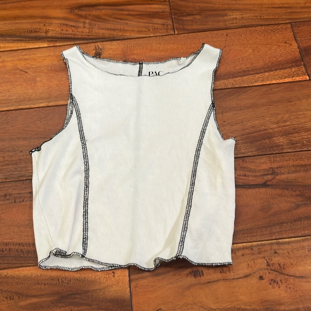 white halter crop top